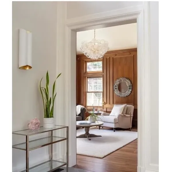 Tall Wall Light - White, Plaster