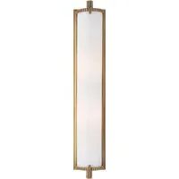 Tall Wall Light with Glass Shade - Brass