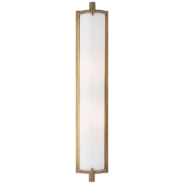Tall Wall Light with Glass Shade - Brass image