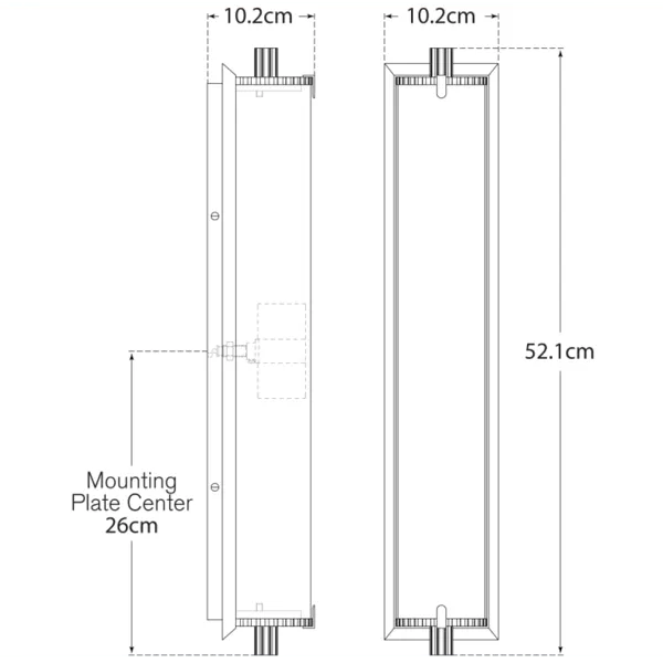 Tall Wall Light with Glass Shade - Bronze