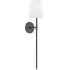 Tall Wall Light with Pleated Shade - Black, Metal