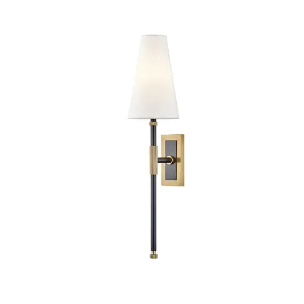 Tapered Wall Light with Shade - Bronze, Metal