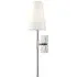 Tapered Wall Light with Shade - Nickel, Metal