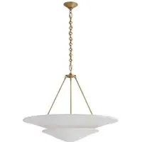 Tiered Mollino Chandelier - White, Metal