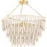 Tiffany Chandelier with Wood Beads - White, Wood