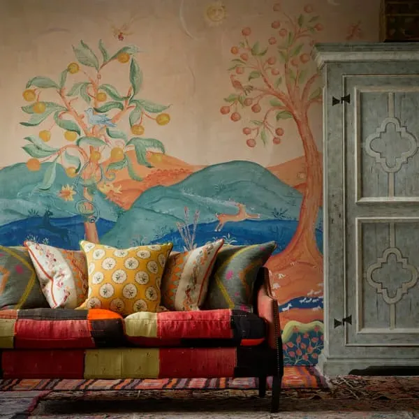 Traditional Sofa with Curved Arms - Fabric image
