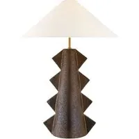 Triangular Table Lamp - Bronze, Ceramic
