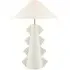 Triangular Table Lamp with Shade - Ivory, Ceramic