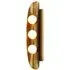 Triple Wall Light with Glass Spheres - Black, Brass