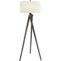 Tripod Floor Lamp - Tudor Brown, Wood