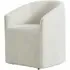 Tub Dining Chair with Casters - Cream, Boucle