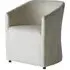 Tub Dining Chair with Casters - Grey, Velvet