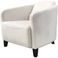Turnball Chair with Arms - Ecru, Velvet
