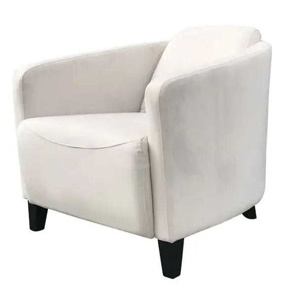 Turnball Chair with Arms - Ecru, Velvet