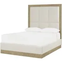 UK King Bed Frame - Parchment, Ash Wood