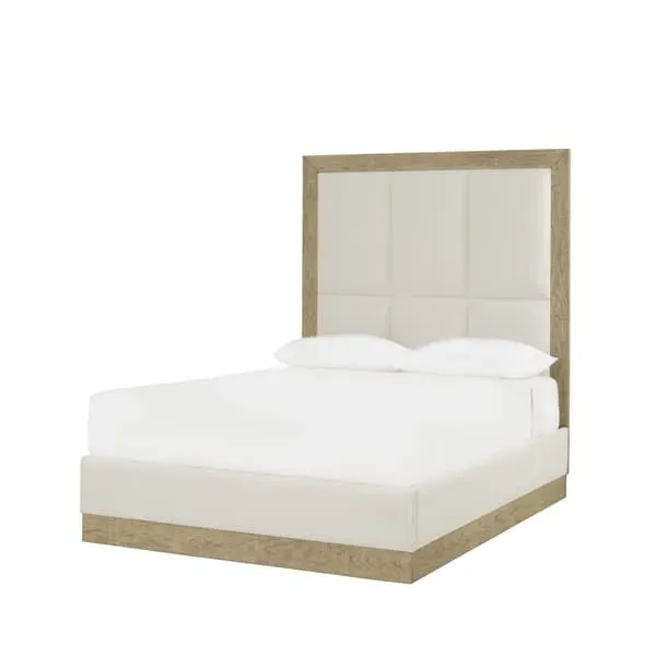UK King Bed Frame - Parchment, Ash Wood image