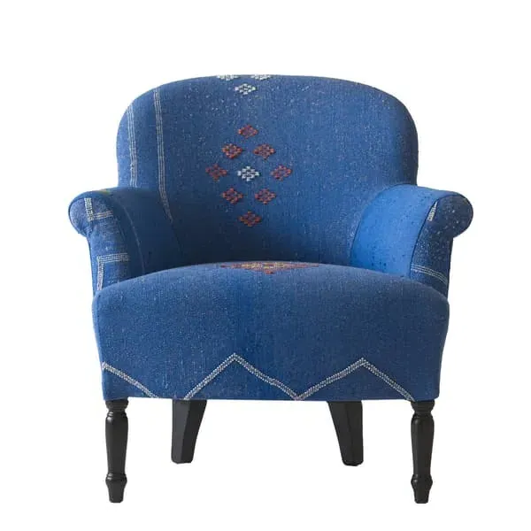 Victoria Armchair Handwoven - Blue, Fabric