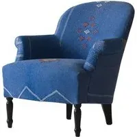 Victoria Armchair Handwoven - Blue, Fabric