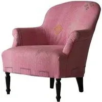 Victoria Armchair Handwoven - Pink, Moroccan