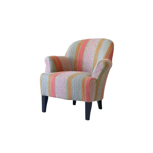 Victoria Armchair with Rollover Arms - Pink, Cotton image