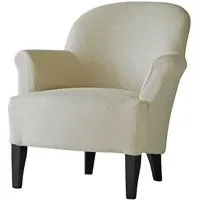 Victoria Armchair with Rollover Arms - Stone, Linen