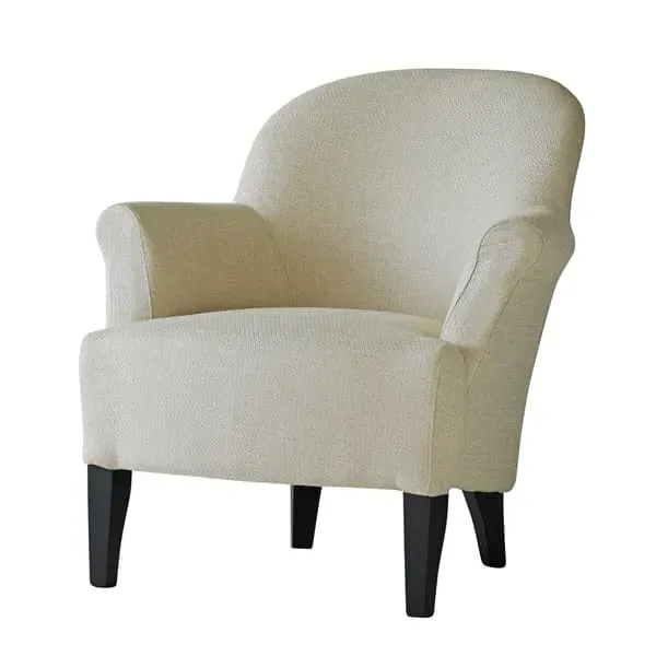 Victoria Armchair with Rollover Arms - Stone, Linen