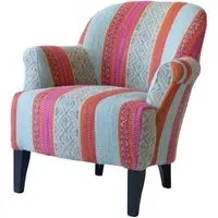 Victoria Armchair with Rollover Arms - Teal, Cotton