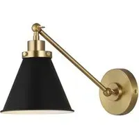 Wall Light - Black, Brass