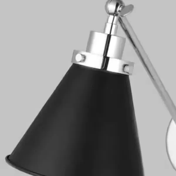 Wall Light Fixture - Black, Metal