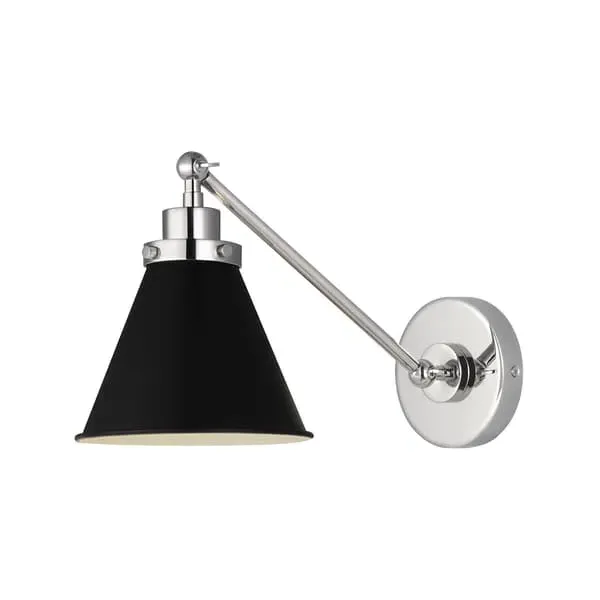 Wall Light Fixture - Black, Metal