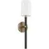 Wall Light Sculptural Design - Black, Brass
