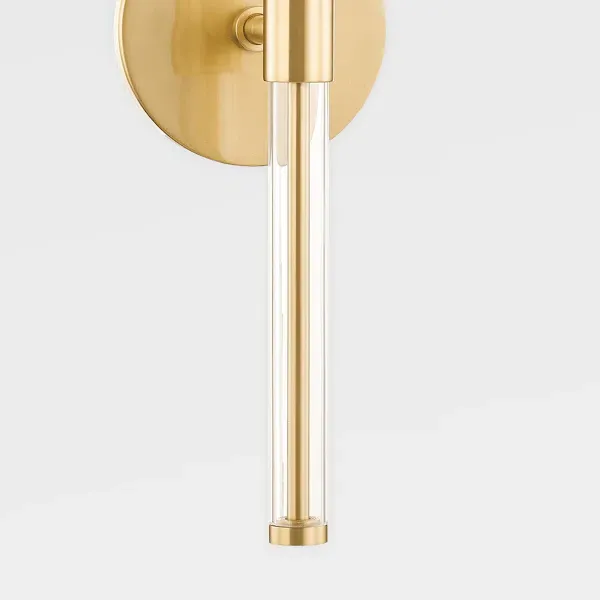 Wall Light with Acrylic Rods - Brass, Linen