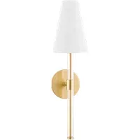Wall Light with Acrylic Rods - Brass, Linen