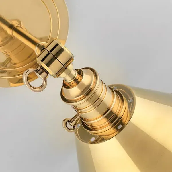 Wall Light with Adjustable Arm - Brass