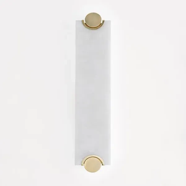 Wall Light with Alabaster Shade - Brass