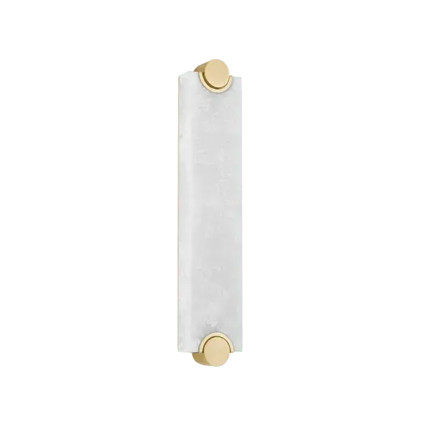 Wall Light with Alabaster Shade - Brass image