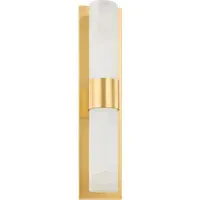 Wall Light with Alabaster Tubes - Brass