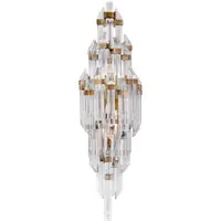 Wall Light with Bevelled Acrylic - Brass