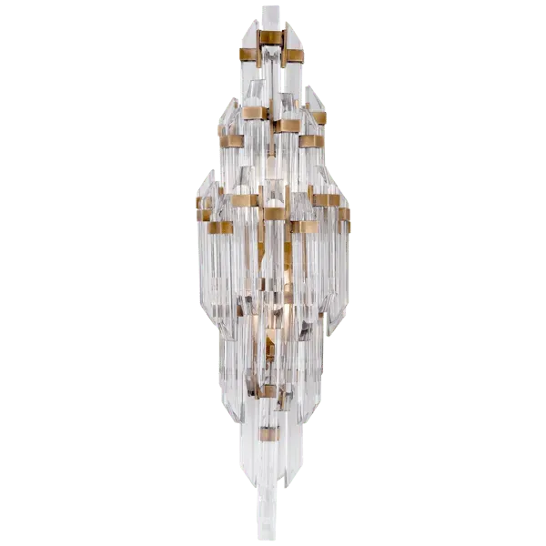 Wall Light with Bevelled Acrylic - Brass image
