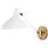 Wall Light with Brass Fixings - White, Metal
