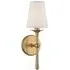 Wall Light with Candle Design - Aged Brass