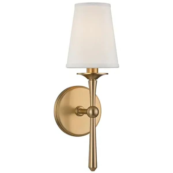 Wall Light with Candle Design - Aged Brass image