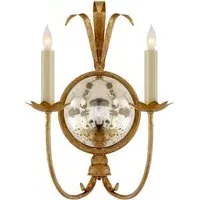 Wall Light with Candle Design - Gold, Iron