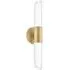 Wall Light with Crystal - Aged Brass, Metal