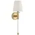 Wall Light with Crystal Arm - Brass, Metal