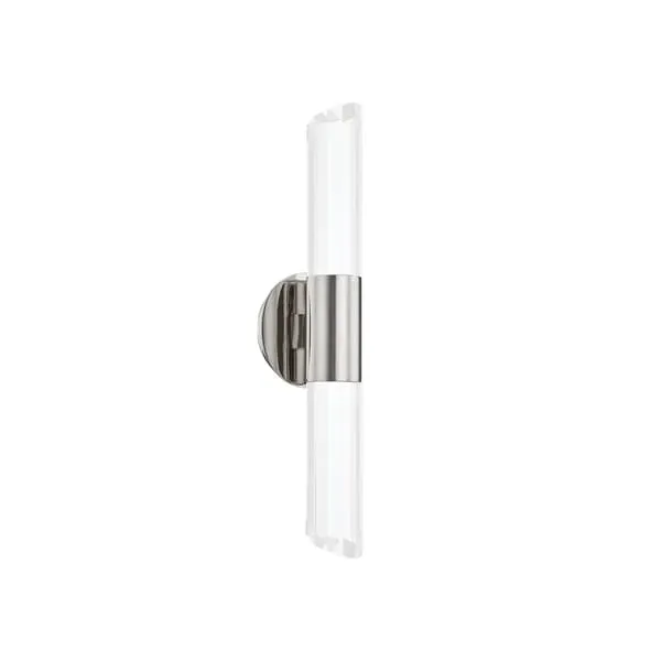 Wall Light with Crystal Detail - Polished Nickel image