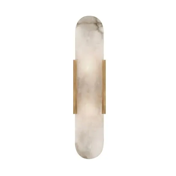 Wall Light with Crystal Shade - Brass, Metal image
