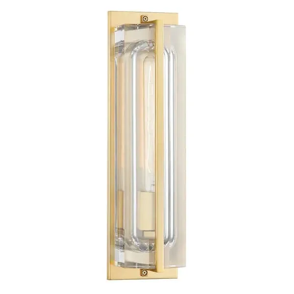Wall Light with Crystal Shade - Brass, Metal image