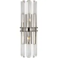 Wall Light with Crystals - Polished Nickel