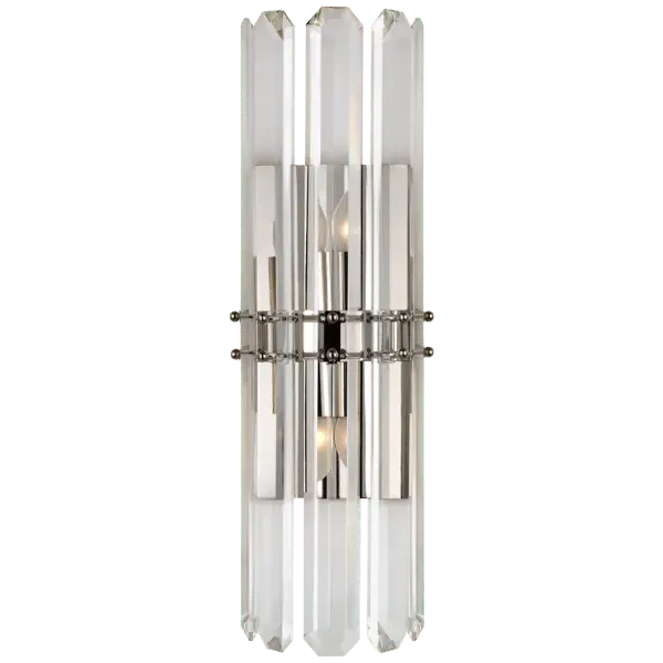 Wall Light with Crystals - Polished Nickel image